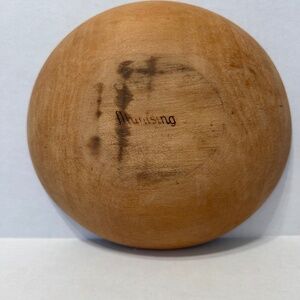 Munising Wooden Oval Bread Bowl-Vintage-Primitive-Farmhouse-